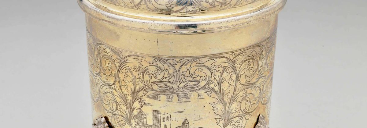 Deckelbecher Silber vergoldet Barock