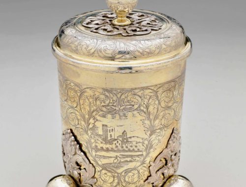 Deckelbecher Silber vergoldet Barock