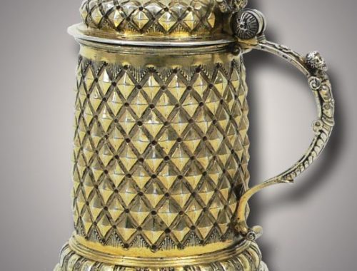 Silver Gilt Tankard with Diamond-Decor, German 16th century