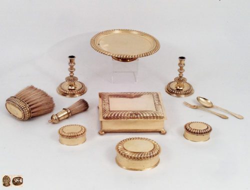 silver gilt toilette set, Augsburg 18th c.