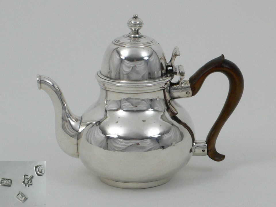 Englische Silber Teekanne