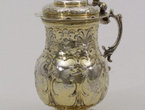 silver-gilt jug with lid, German 17th c.