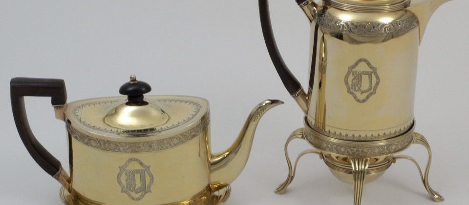 silver gilt George iii tea-pot