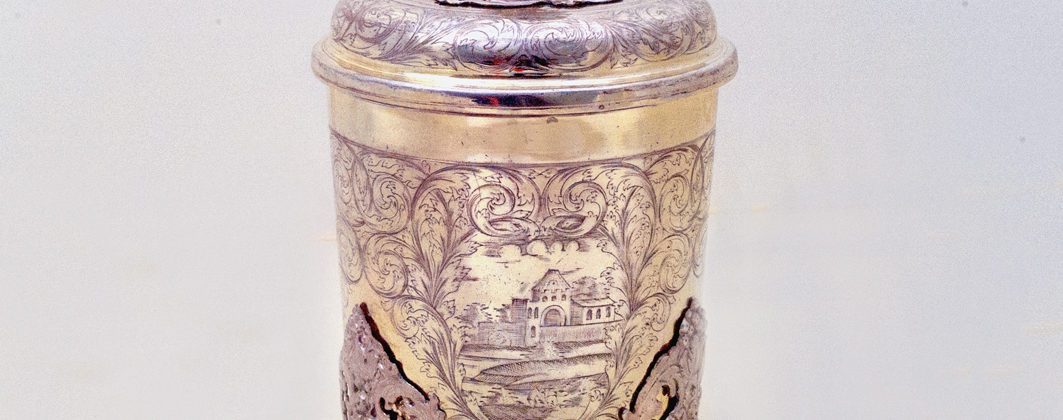 Silver gilt German Beaker, Engraved