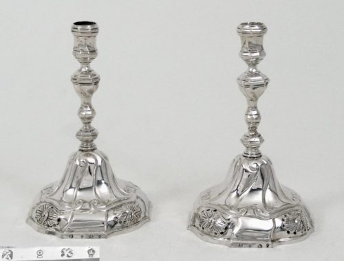 Paar Leuchter, Silber - Helga Matzke