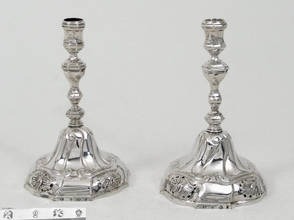 Paar Leuchter, Silber - Helga Matzke