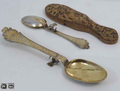 Silver-gilt christening spoon, Baroque