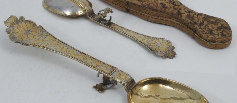 Silver-gilt christening spoon, Baroque